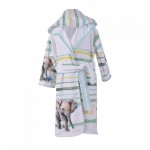 Детски халат Wild Elephant DF печат с качулка M